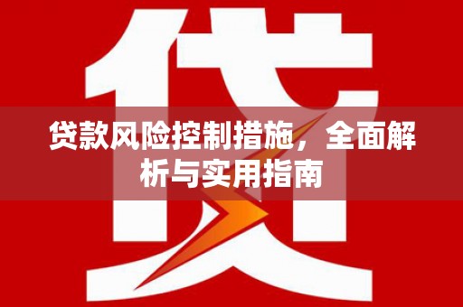 繁昌贷款风险控制措施，全面解析与实用指南
