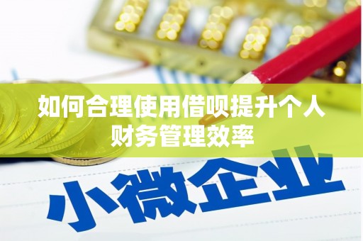 繁昌如何合理使用借呗提升个人财务管理效率