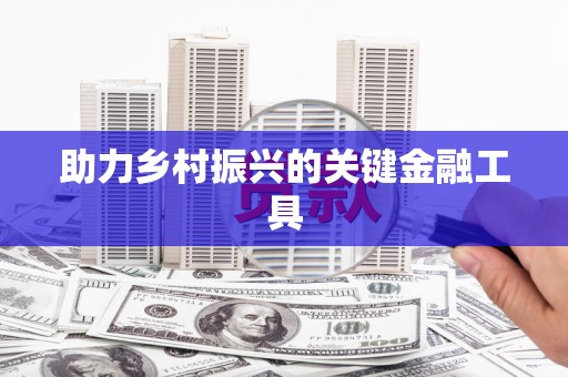 繁昌助力乡村振兴的关键金融工具