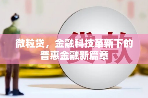 繁昌微粒贷，金融科技革新下的普惠金融新篇章