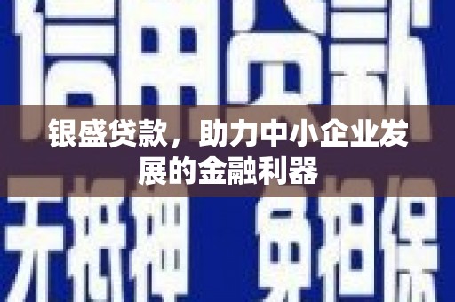 繁昌银盛贷款，助力中小企业发展的金融利器