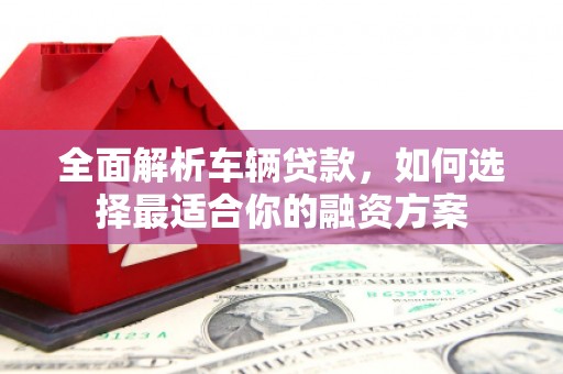 繁昌全面解析车辆贷款，如何选择最适合你的融资方案