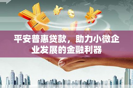 繁昌平安普惠贷款，助力小微企业发展的金融利器